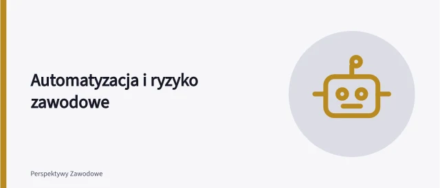 Automatyzacja i ryzyko zawodowe: W 2017 r. w Polsce 40% miejsc pracy uznano za zagrożone automatyzacją.; Do 2035 r. wzrośnie zapotrzebowanie na specjalistów IT, ochrony zdrowia i budowlanych.; 817,5 tys. stanowisk w Polsce ma bardzo wysoką podatność na GenAI (dane NASK z czerwca 2025). Automatyzacja a prognozy zawodowe: jak czytać ryzyko zmian